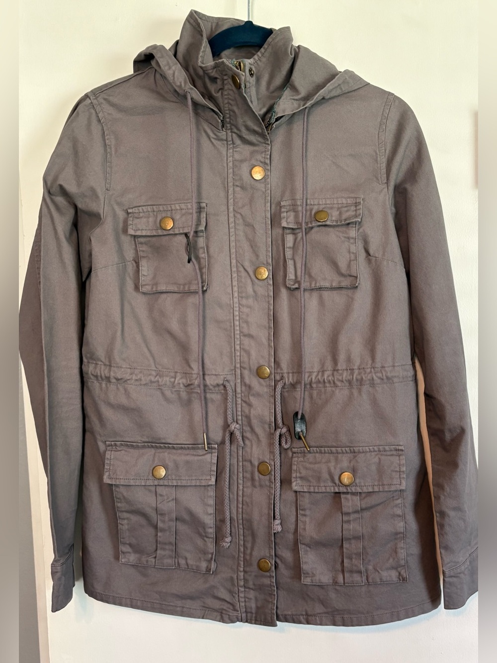41 Hawthorn Gray Hooded Utility Jacket